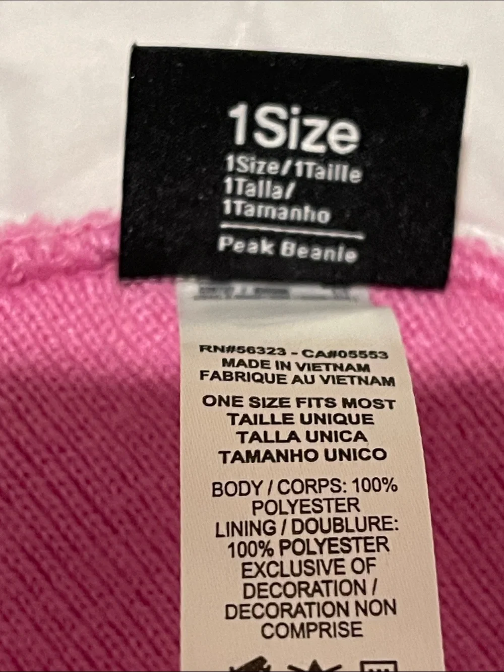 Nike Pink Ribbed Cuffed Beanie with Embroidered Swoosh